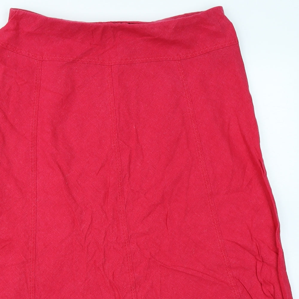 Marks & Spencer Womens Pink   Flare Skirt Size 12
