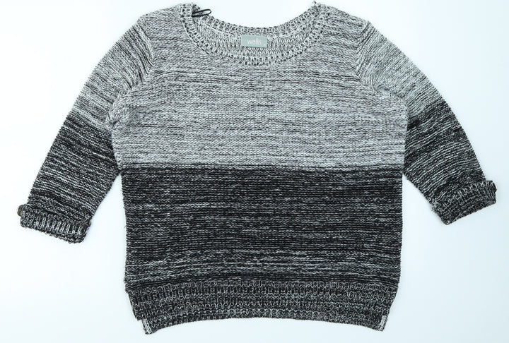 Wallis Womens Grey Striped Pullover Jumper Size M