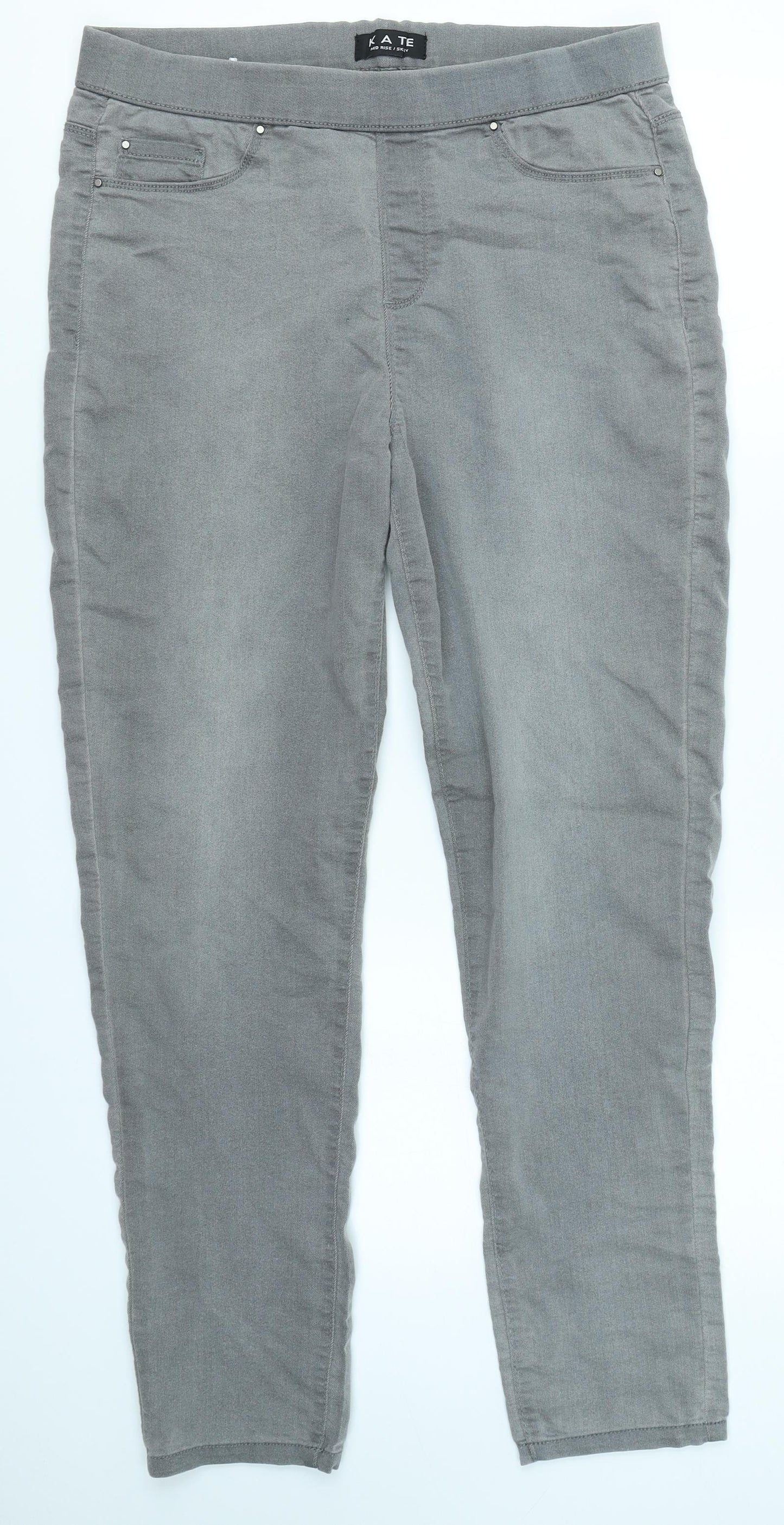 Peacocks Womens Grey   Jegging Jeans Size 14 L28 in