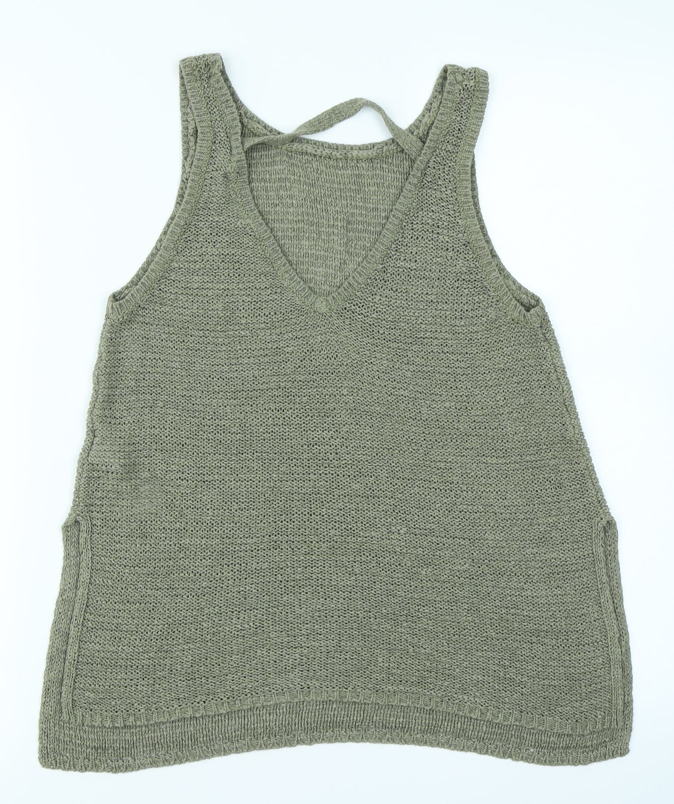 New Look Womens Green  Knit Basic Tank Size 8