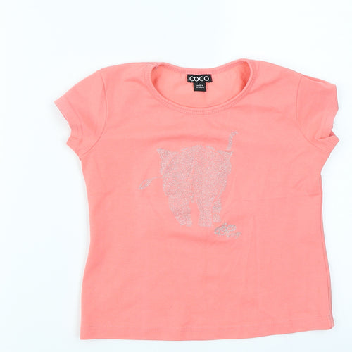 COCO Girls Pink   Basic T-Shirt Size L