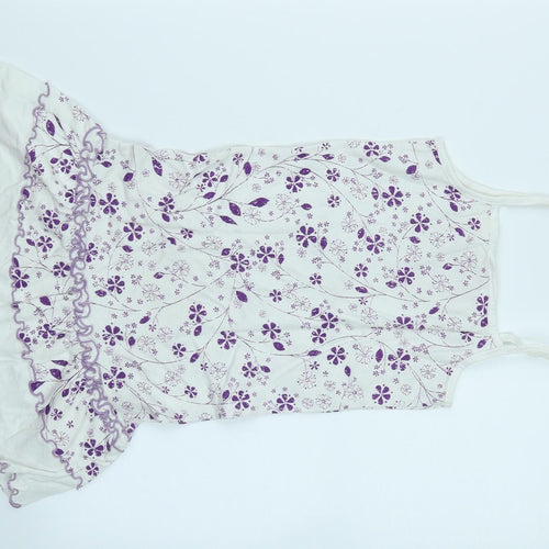 smiles Girls White Floral  A-Line  Size 5 Years