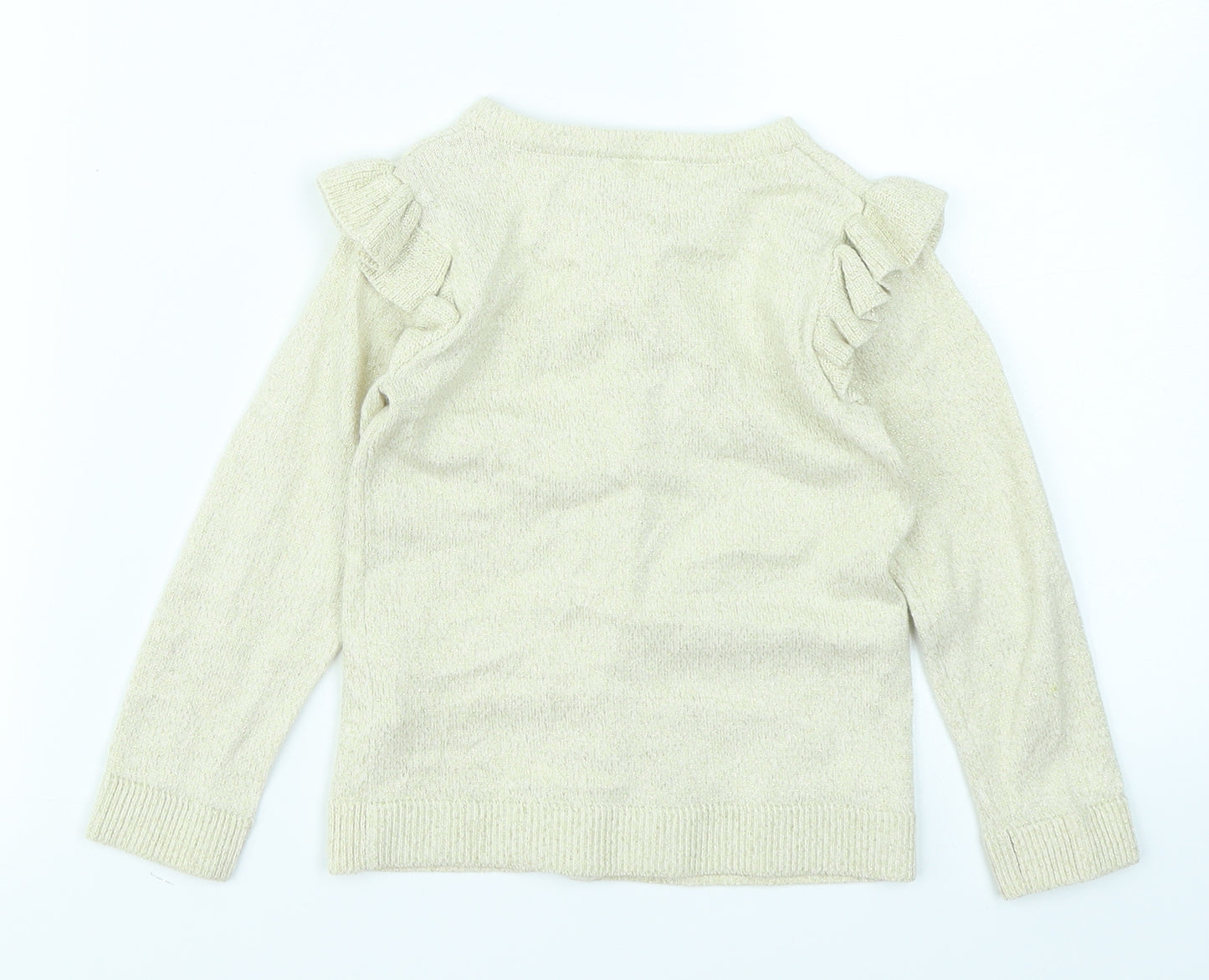 F&F Girls Beige  Knit Cardigan Jumper Size 2-3 Years