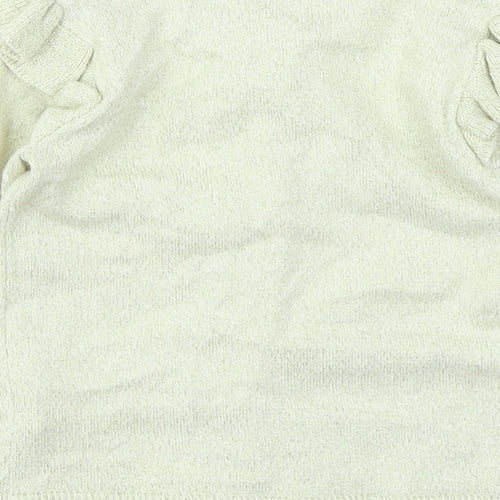 F&F Girls Beige  Knit Cardigan Jumper Size 2-3 Years