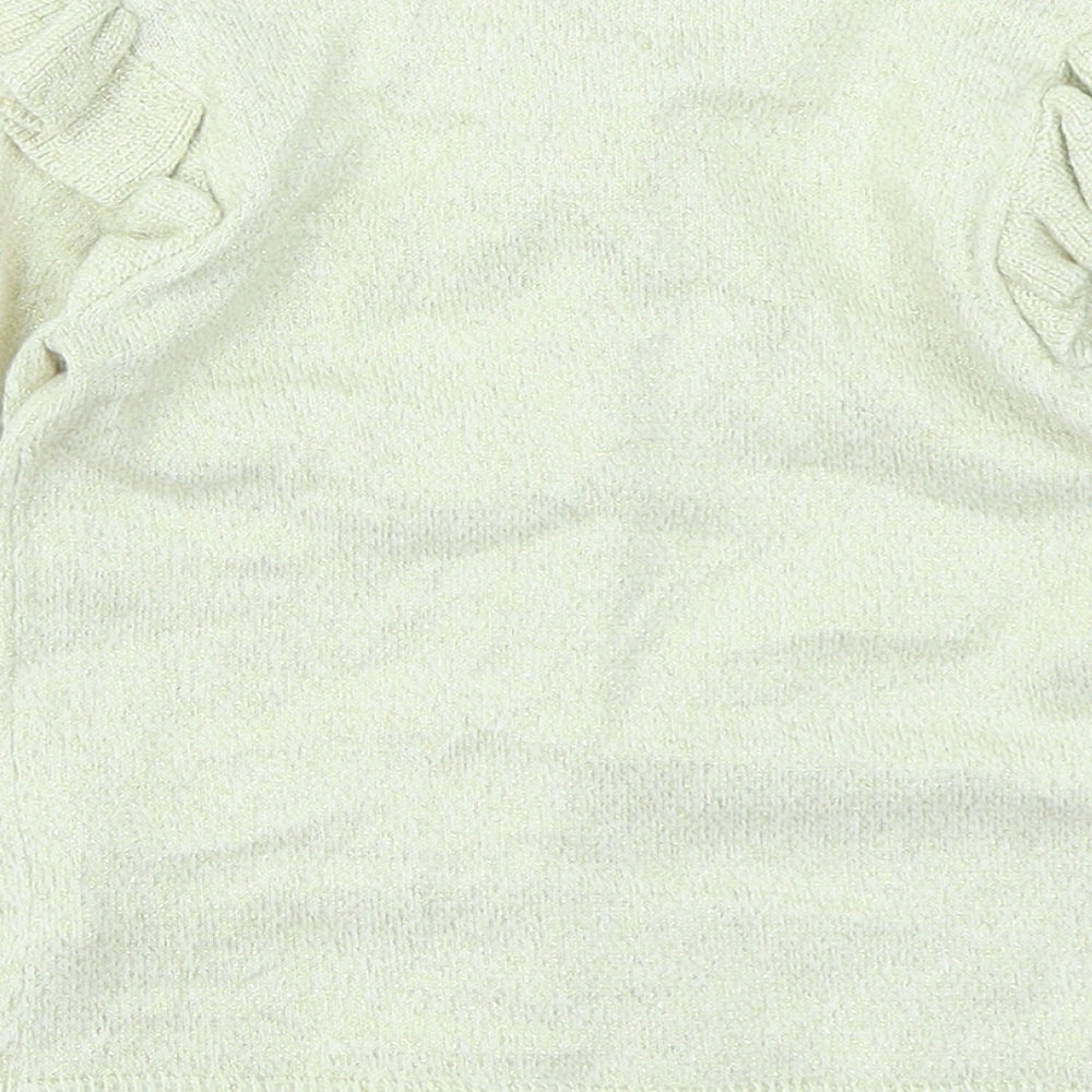 F&F Girls Beige  Knit Cardigan Jumper Size 2-3 Years