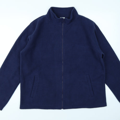 Xe Mens Blue  Fleece Full Zip Sweatshirt