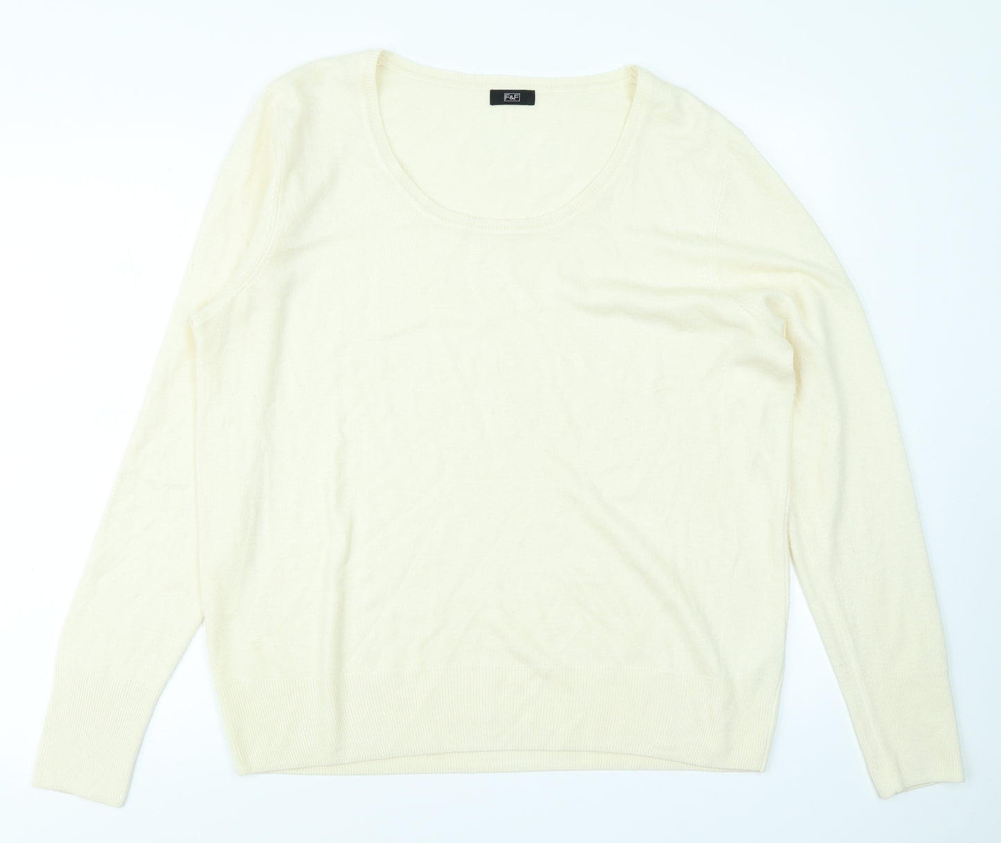 F&F Womens Ivory   Pullover Jumper Size 18