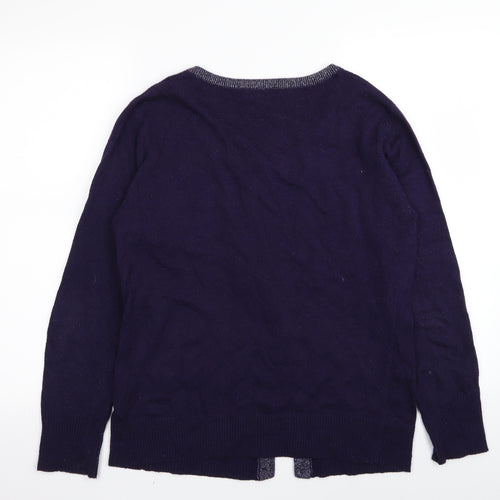 ze-ze Womens Purple   Cardigan Jumper Size L