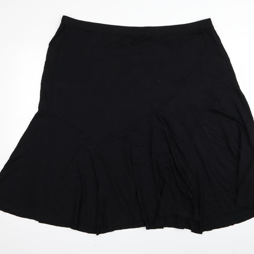 M&Co Womens Black   Flare Skirt Size 28  - Stretch waistband