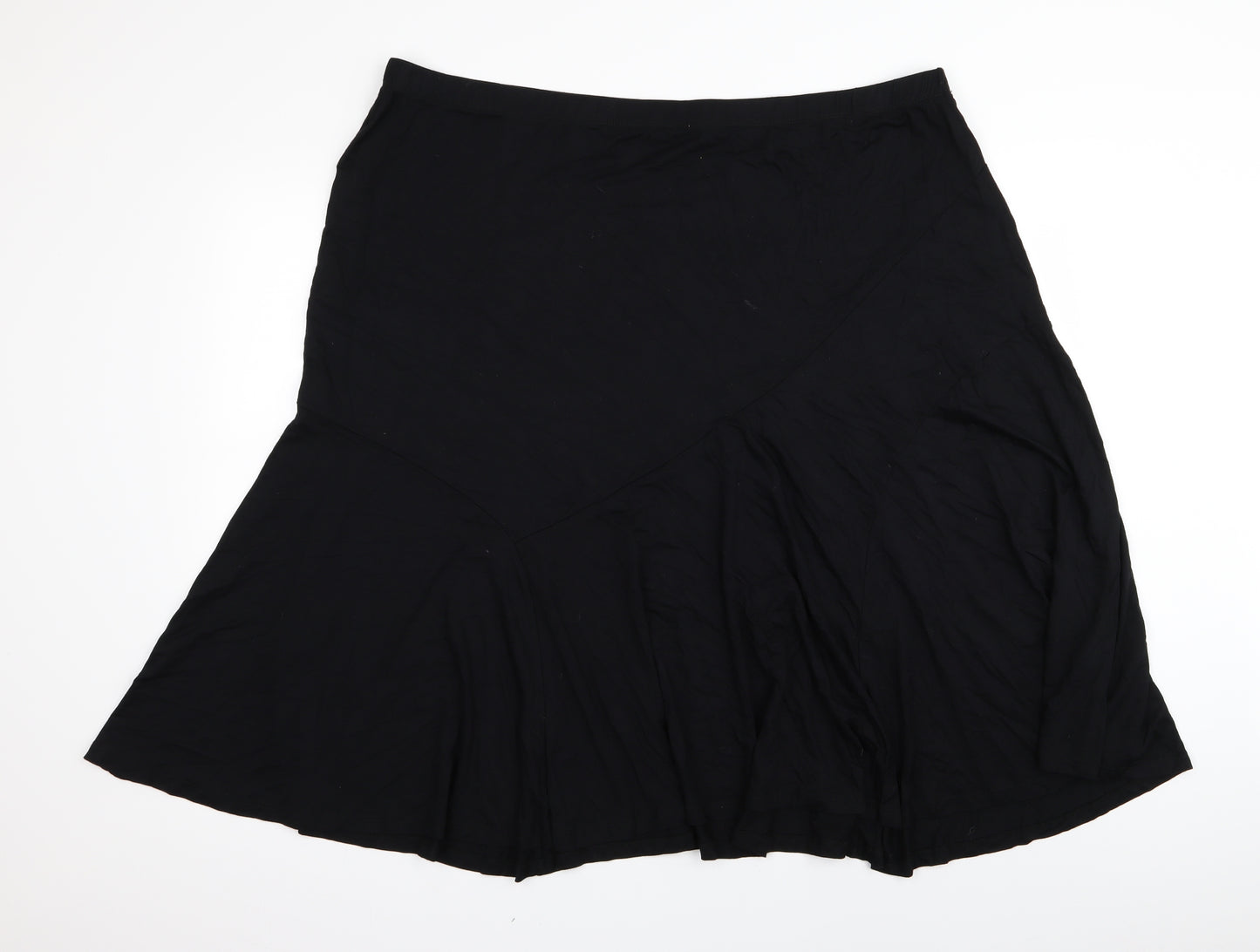M&Co Womens Black   Flare Skirt Size 28  - Stretch waistband