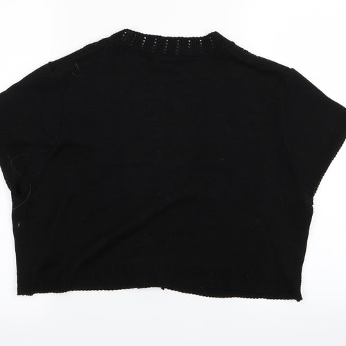 TRUE Womens Black   Cardigan Jumper Size 22