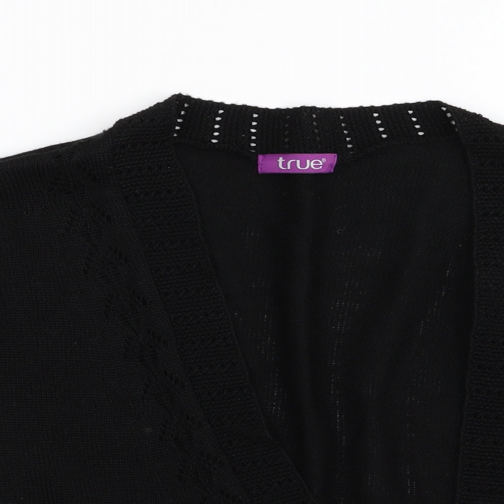 TRUE Womens Black   Cardigan Jumper Size 22