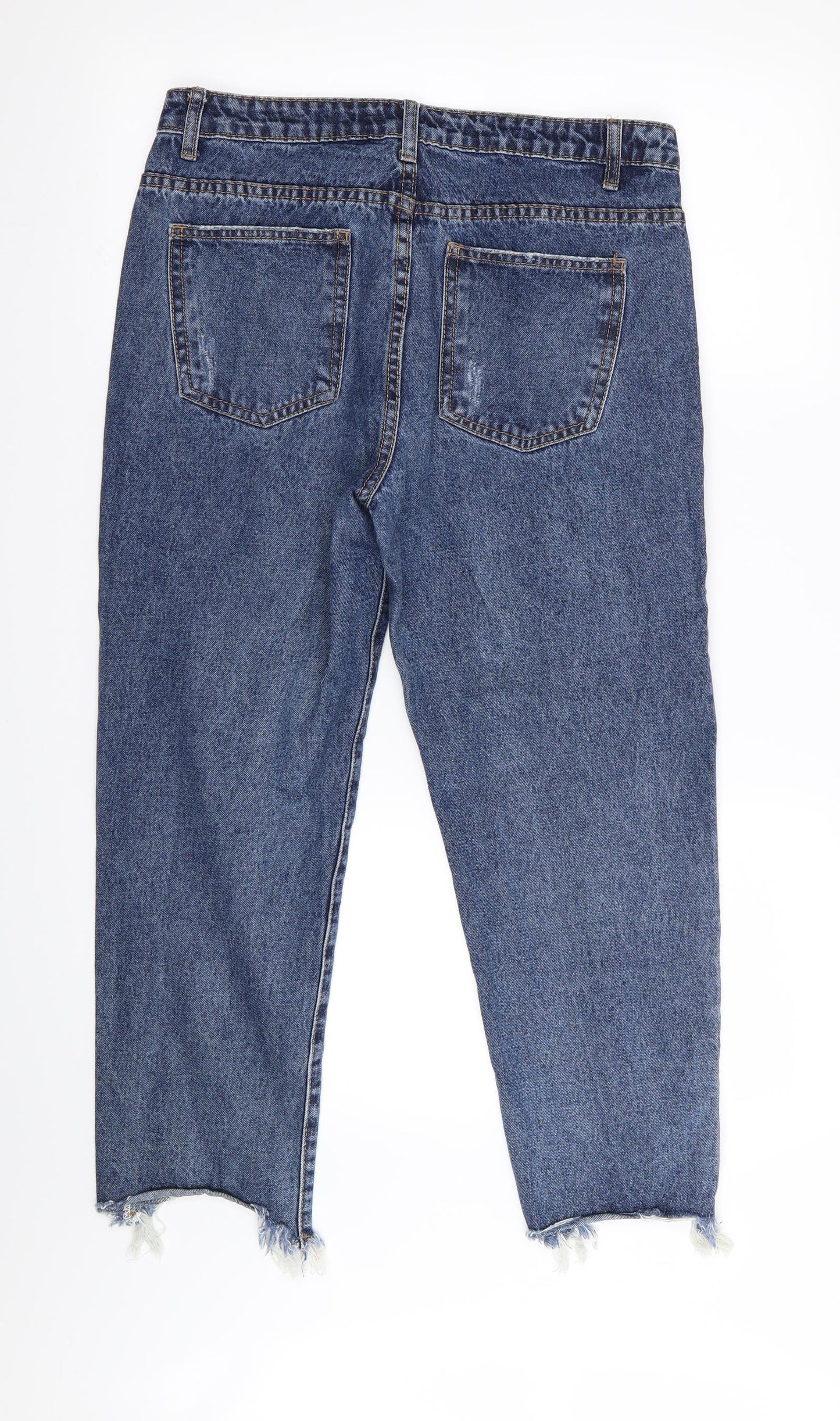 momokrom Womens Blue   Straight Jeans Size 12 L24 in