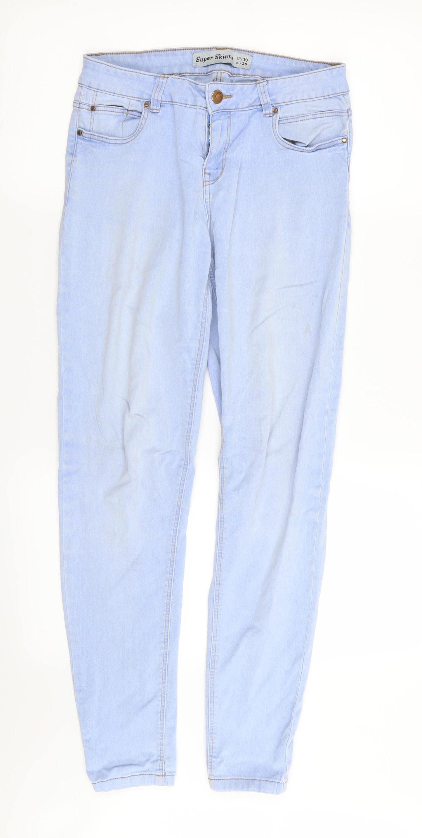 New Look Womens Blue   Skinny Jeans Size 10 L28 in