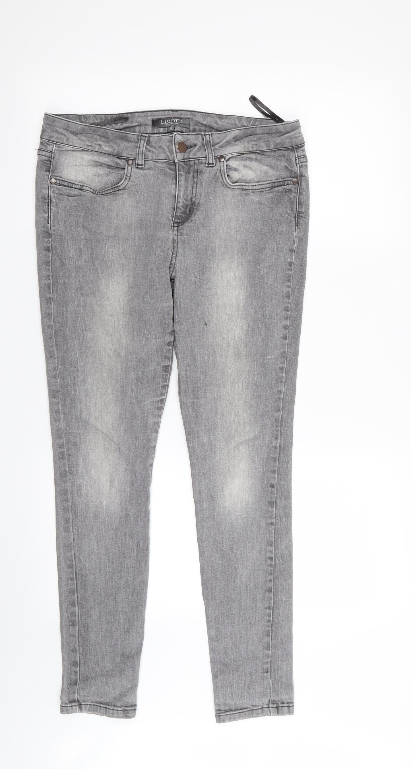 LIMITED Womens Grey   Skinny Jeans Size 12 L28 in