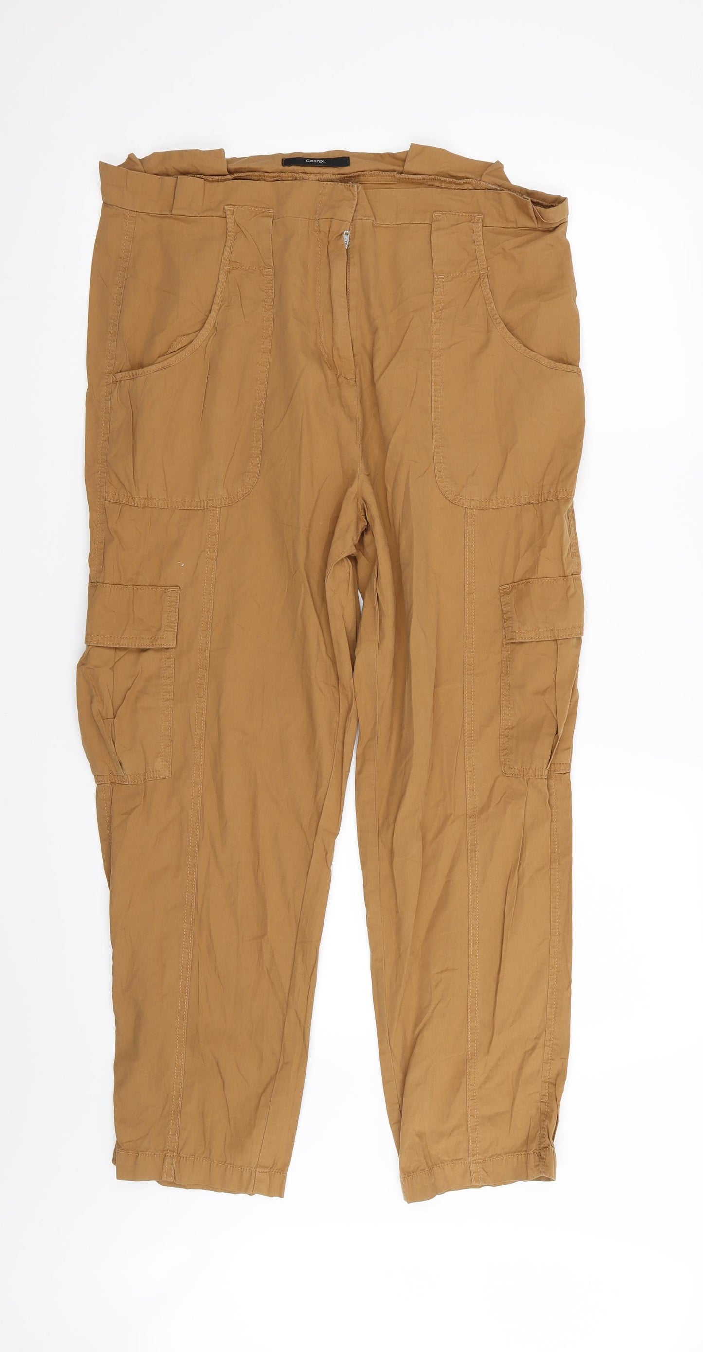 Asda George Womens Beige   Chino Trousers Size 14 L27 in