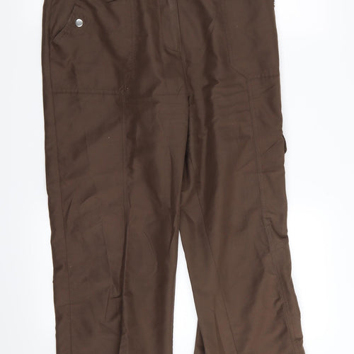 BHS Womens Brown   Cargo Trousers Size 14 L26 in