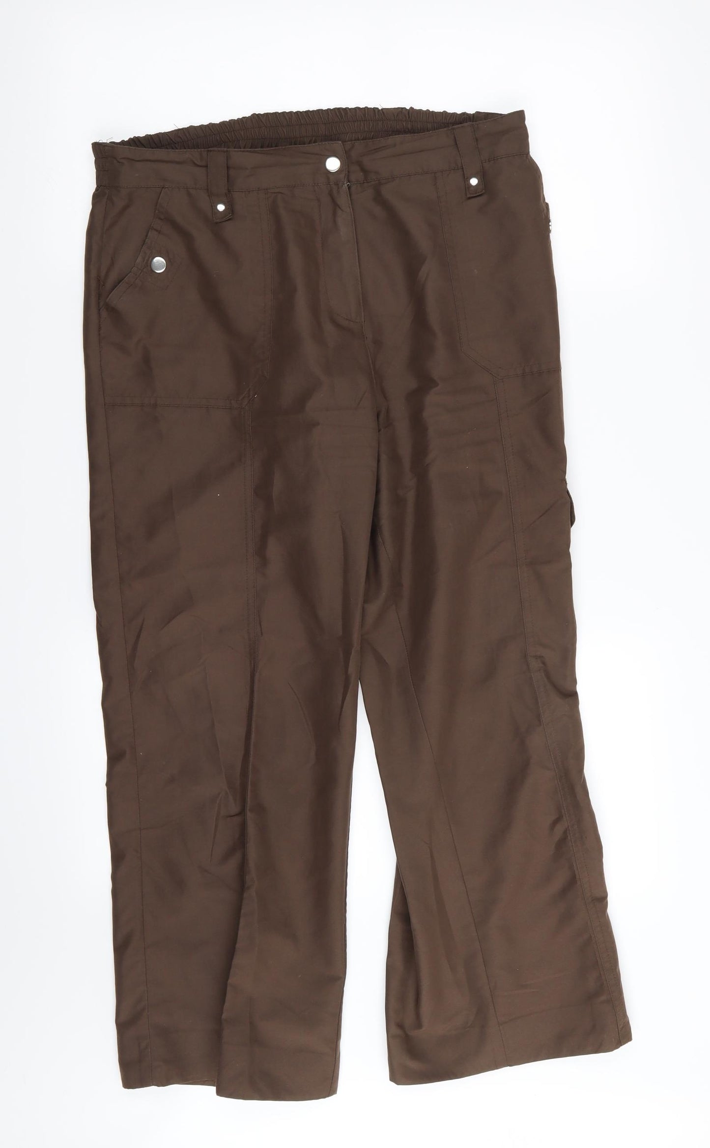 BHS Womens Brown   Cargo Trousers Size 14 L26 in