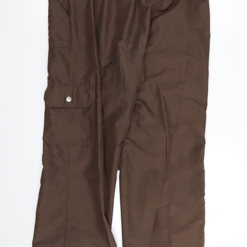 BHS Womens Brown   Cargo Trousers Size 14 L26 in