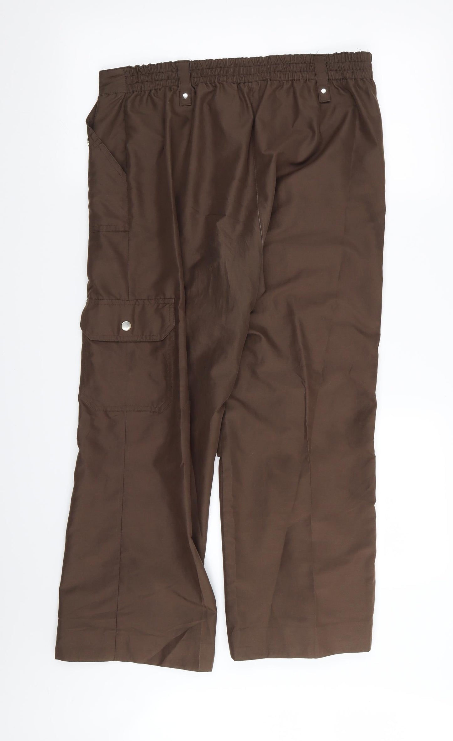 BHS Womens Brown   Cargo Trousers Size 14 L26 in