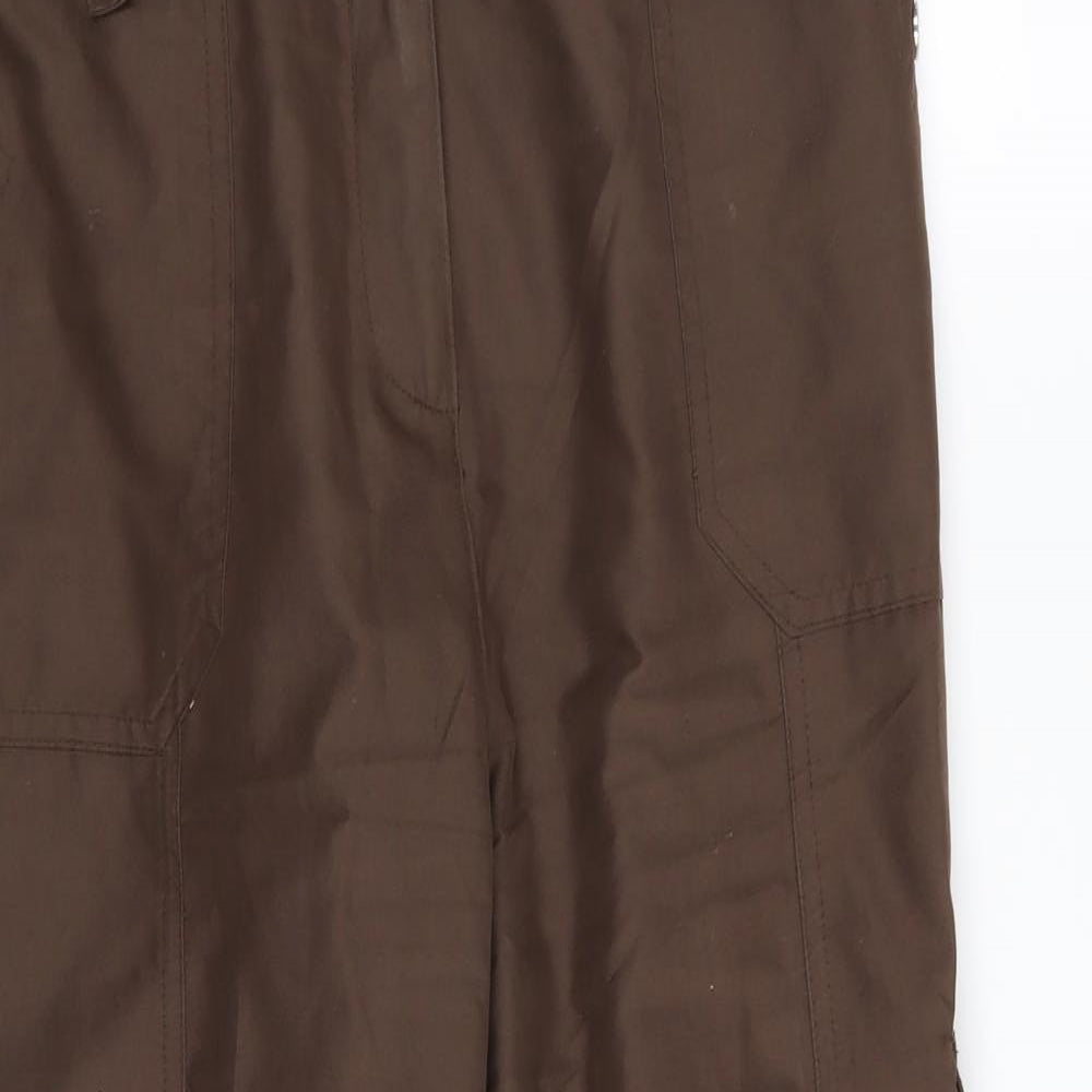 BHS Womens Brown   Cargo Trousers Size 14 L26 in