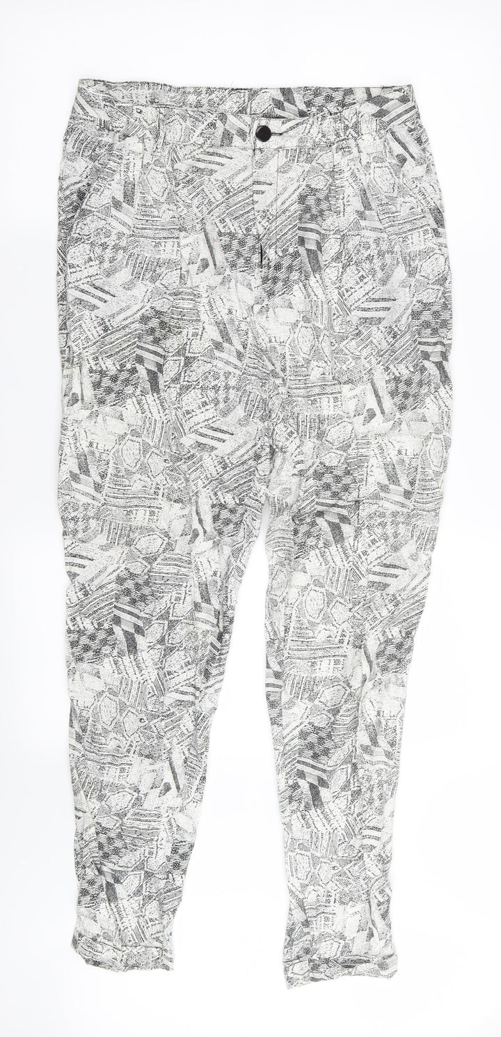 River Island Womens Multicoloured Geometric  Trousers  Size 10 L27 in