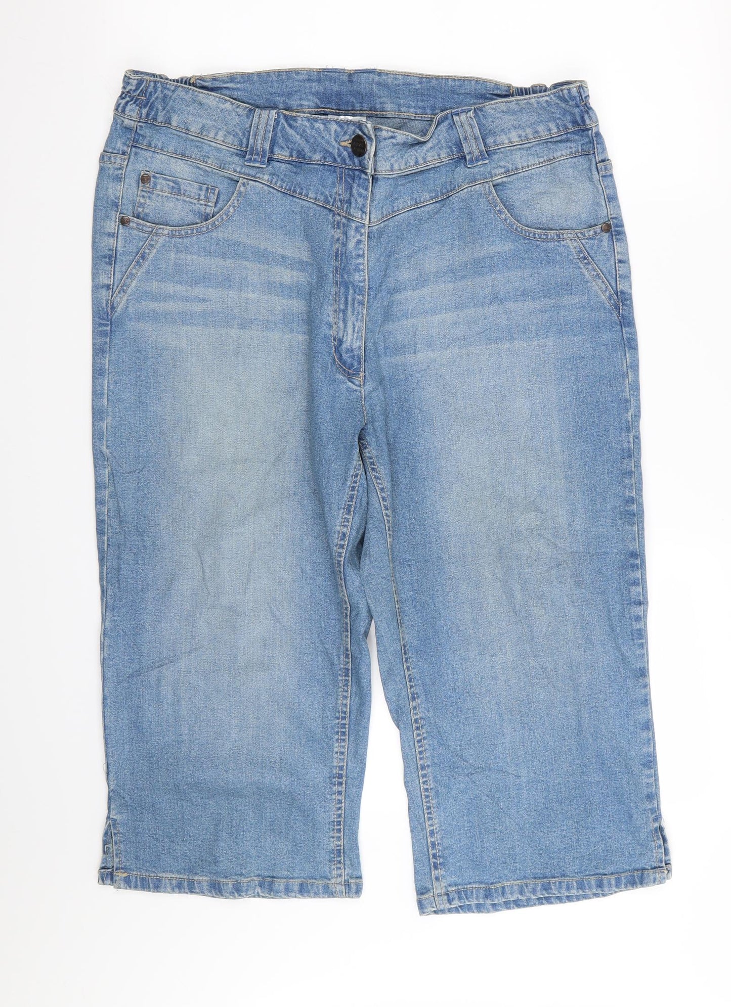 Cecilia Classics Womens Blue   Capri Trousers Size 18 L20 in