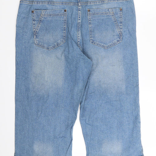 Cecilia Classics Womens Blue   Capri Trousers Size 18 L20 in
