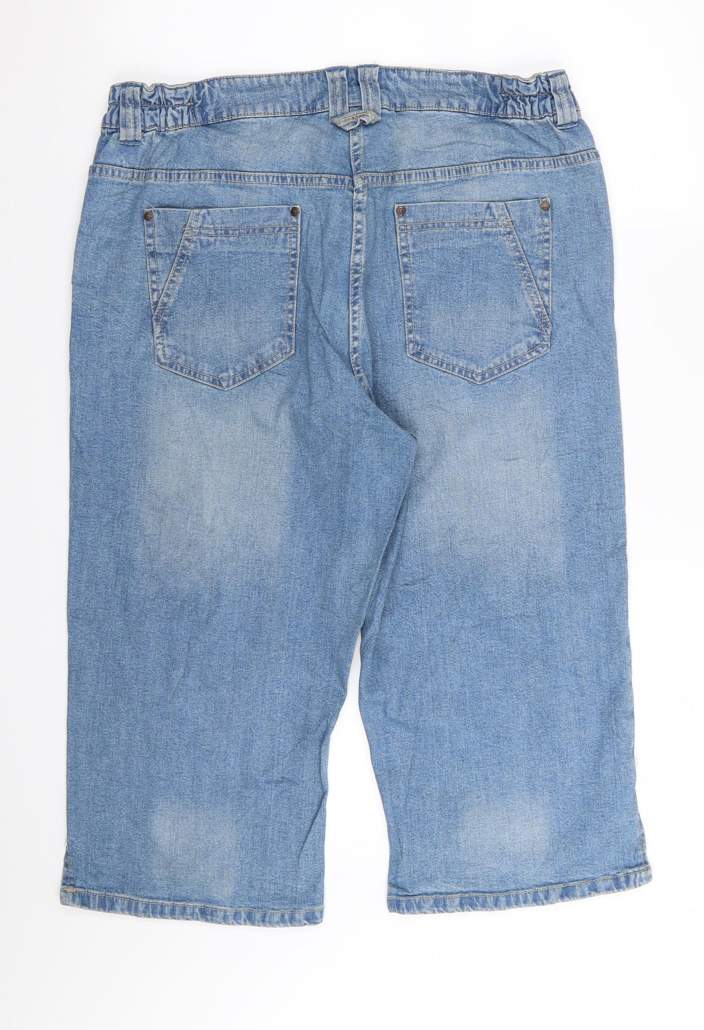 Cecilia Classics Womens Blue   Capri Trousers Size 18 L20 in