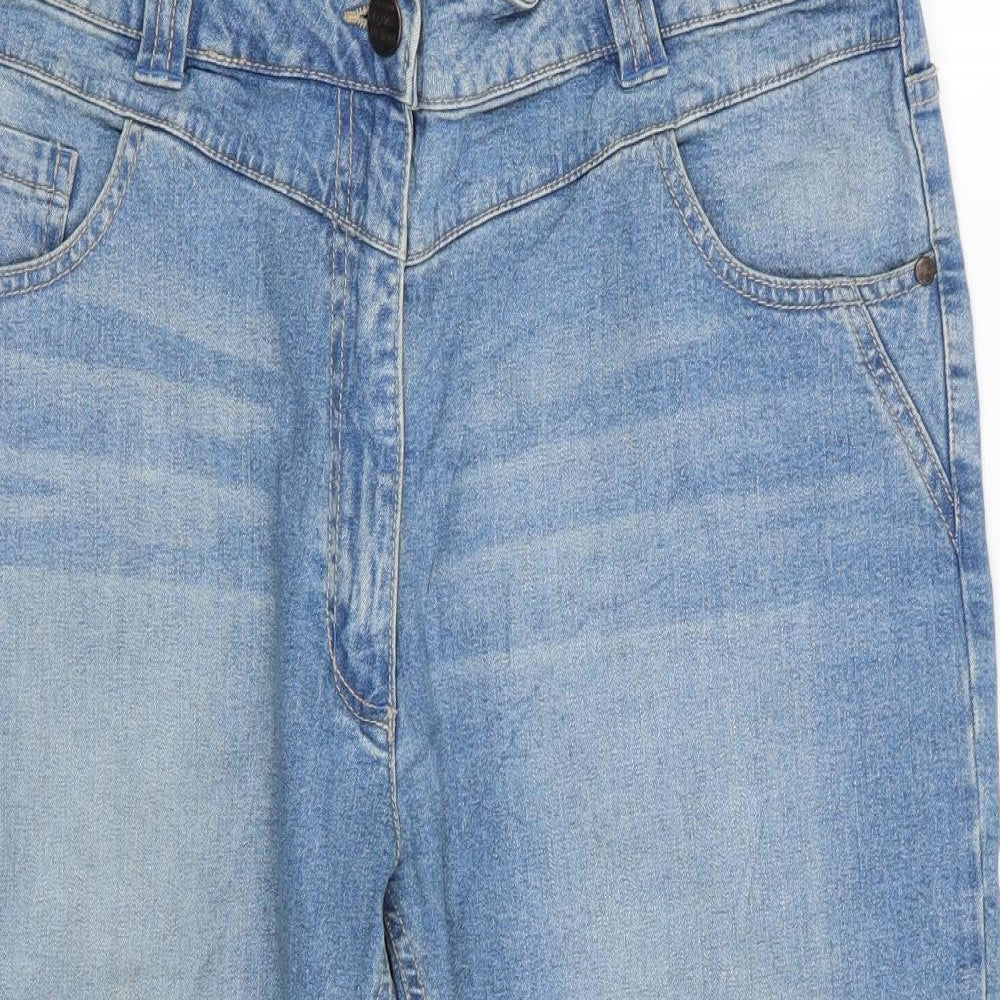 Cecilia Classics Womens Blue   Capri Trousers Size 18 L20 in
