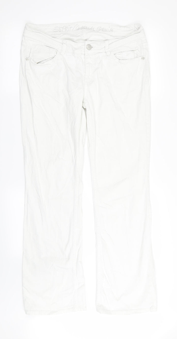 SPRIT CASUAL DENIM Womens White   Straight Jeans Size 32 in L33 in