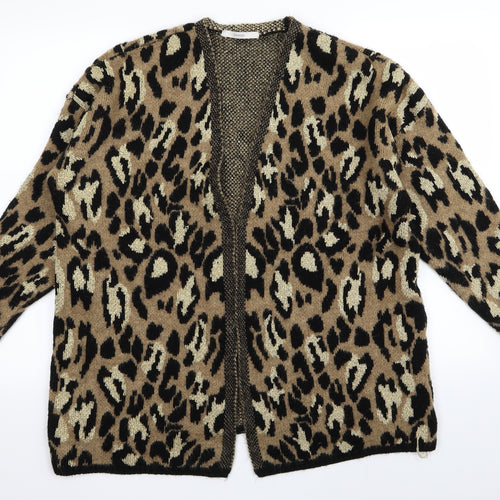 Asda George Womens Brown Animal Print  Cardigan Jumper Size 18