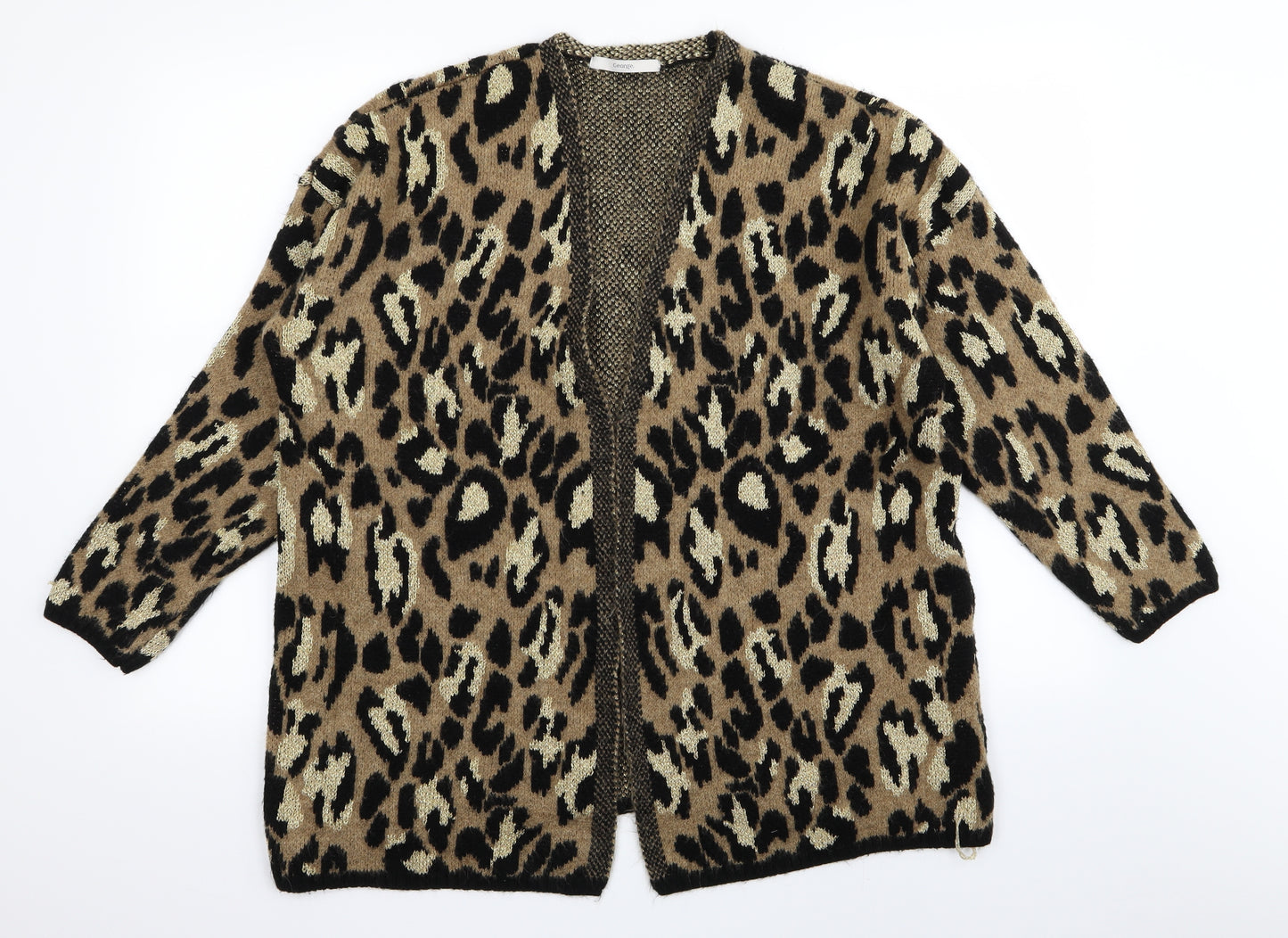 Asda George Womens Brown Animal Print  Cardigan Jumper Size 18