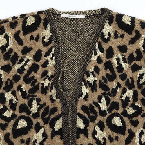 Asda George Womens Brown Animal Print  Cardigan Jumper Size 18