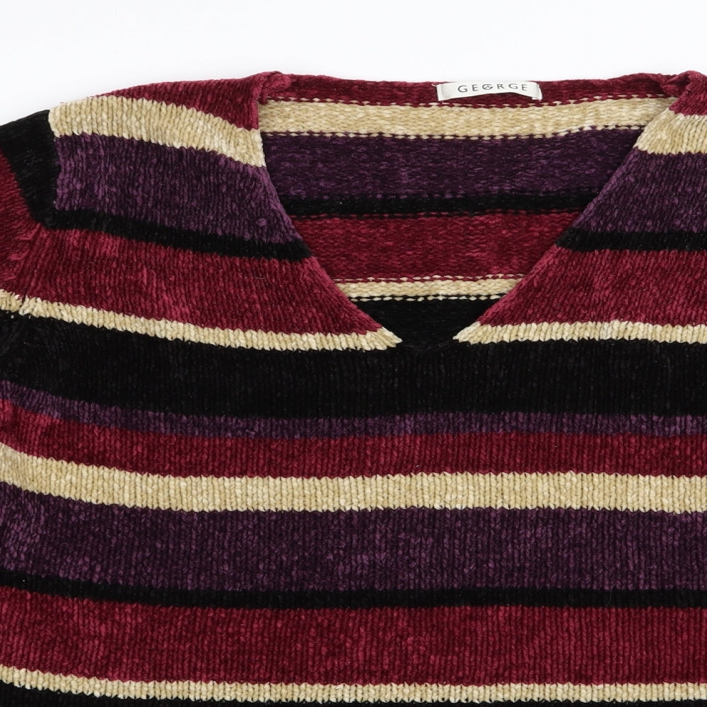 Asda George Womens Multicoloured Striped  Pullover Jumper Size 20
