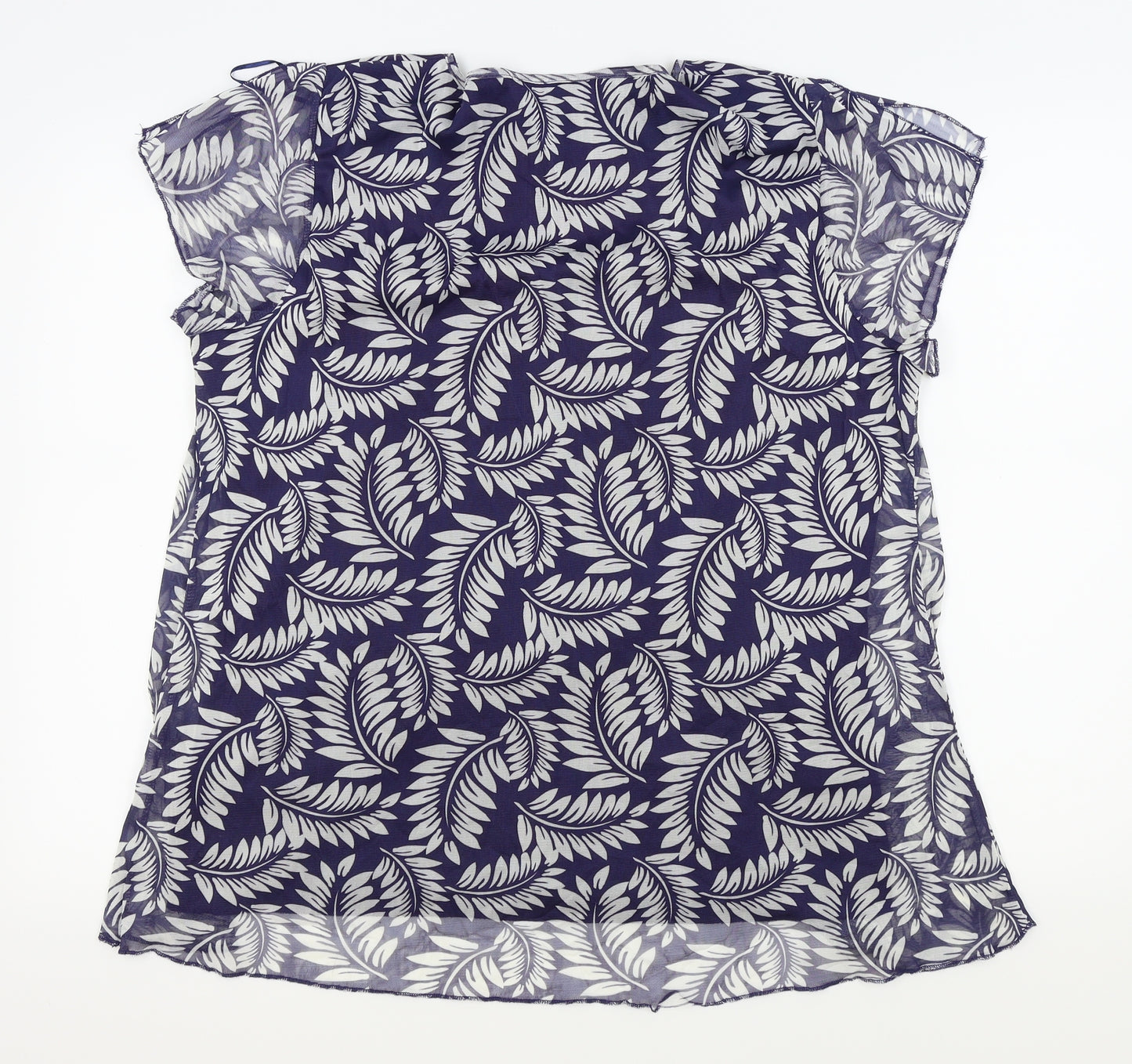 ORIGINALS Womens Blue Geometric  Basic Blouse Size 20