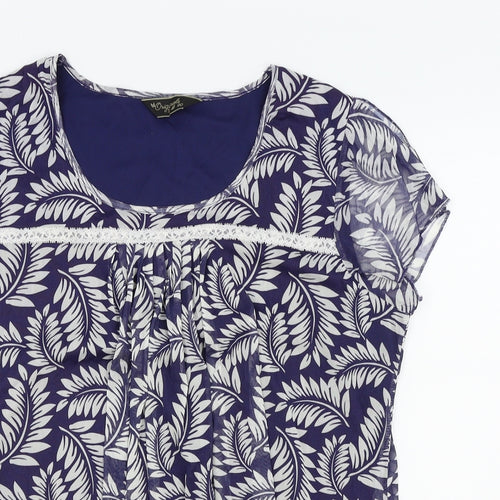 ORIGINALS Womens Blue Geometric  Basic Blouse Size 20