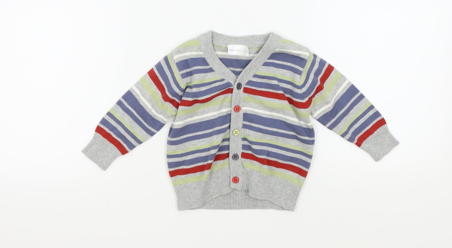 Baby Boutique Baby Multicoloured Striped  Basic Button-Up Size 6-9 Months