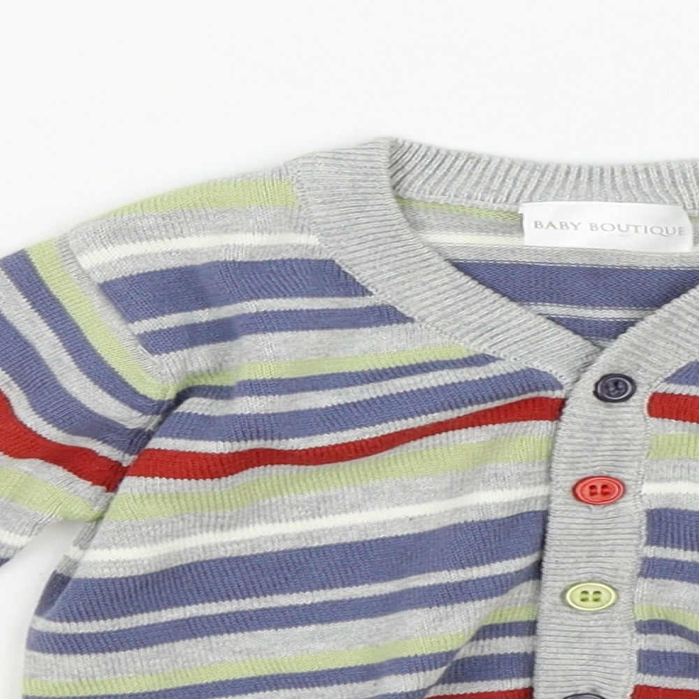 Baby Boutique Baby Multicoloured Striped  Basic Button-Up Size 6-9 Months