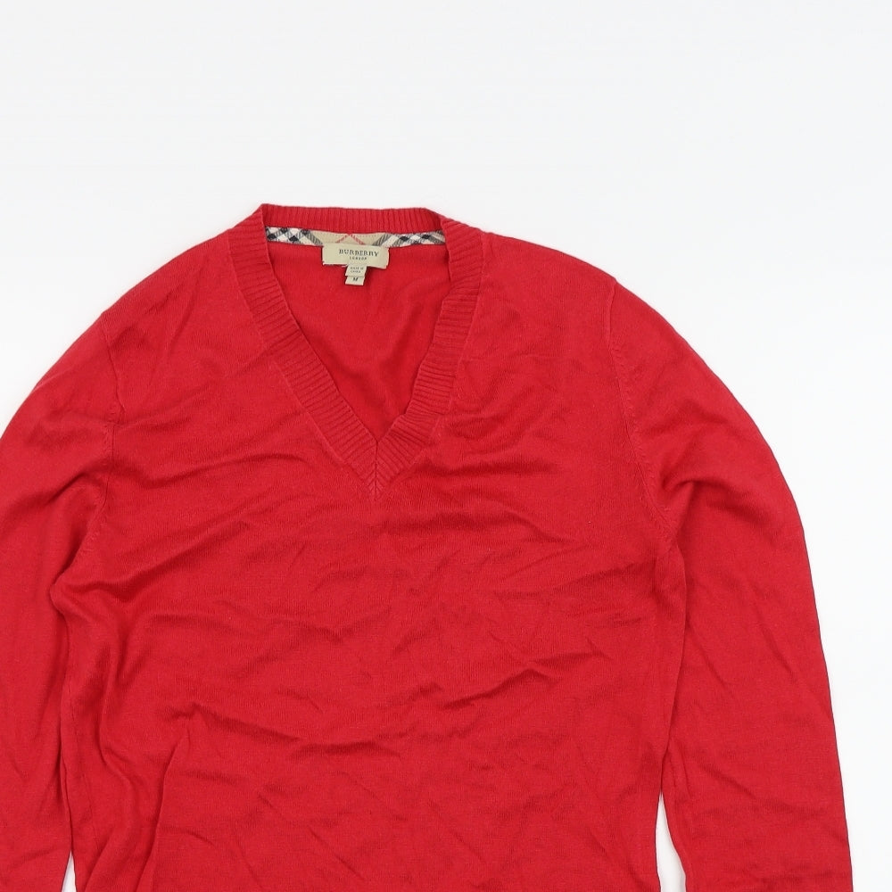 Burberry Womens Red   Pullover Jumper Size M