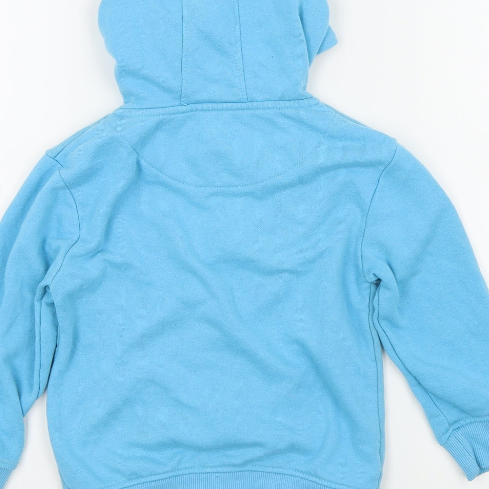 Rebel Boys Blue Colourblock  Full Zip Hoodie Size 5 Years