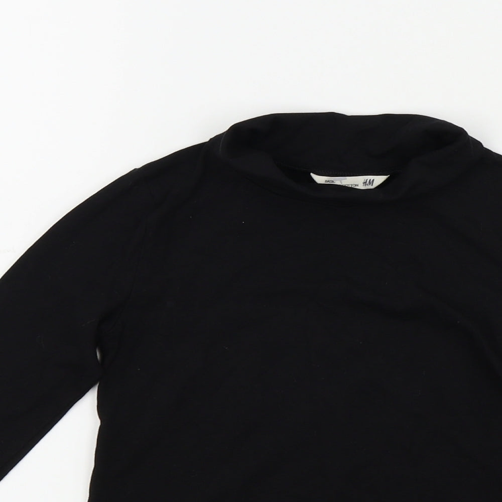 H&M Girls Black   Basic T-Shirt Size 6 Years
