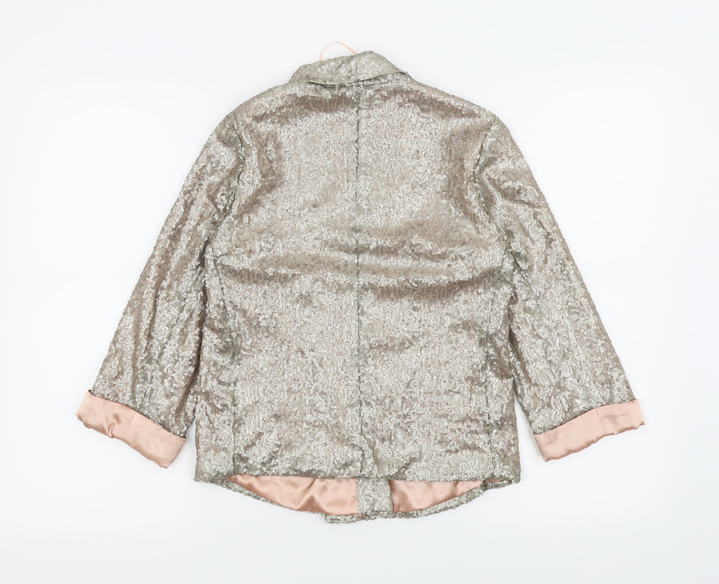 Primark Womens Gold   Jacket Blazer Size 10  - Sparkle and Shine