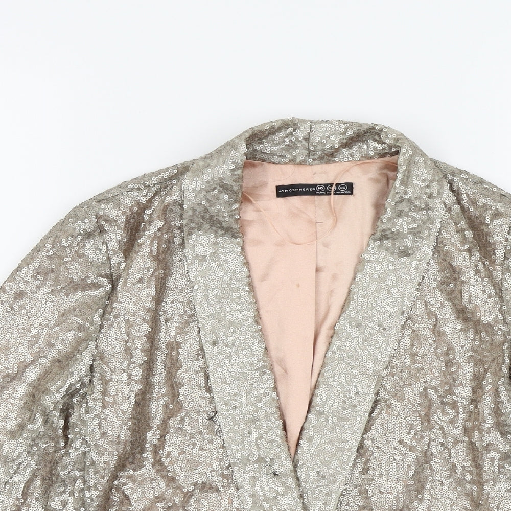 Primark Womens Gold   Jacket Blazer Size 10  - Sparkle and Shine