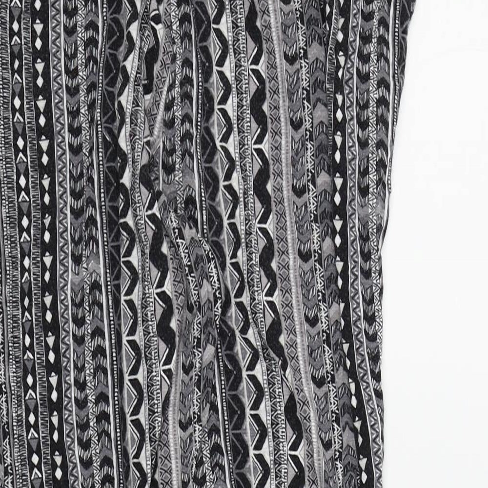 TU Womens Black Geometric  Trousers  Size 14 L27 in