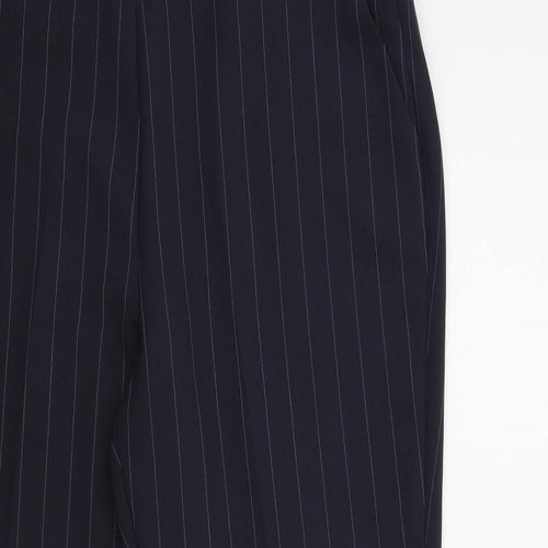 Preworn Womens Blue Striped  Trousers  Size 12 L27 in