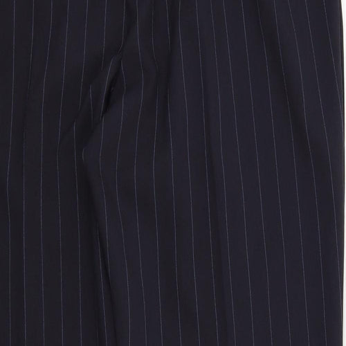 Preworn Womens Blue Striped  Trousers  Size 12 L27 in