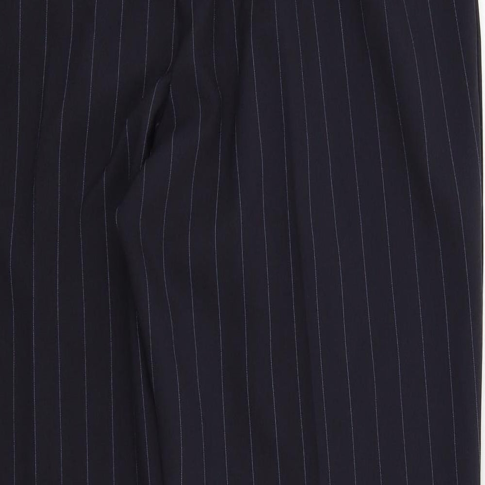 Preworn Womens Blue Striped  Trousers  Size 12 L27 in