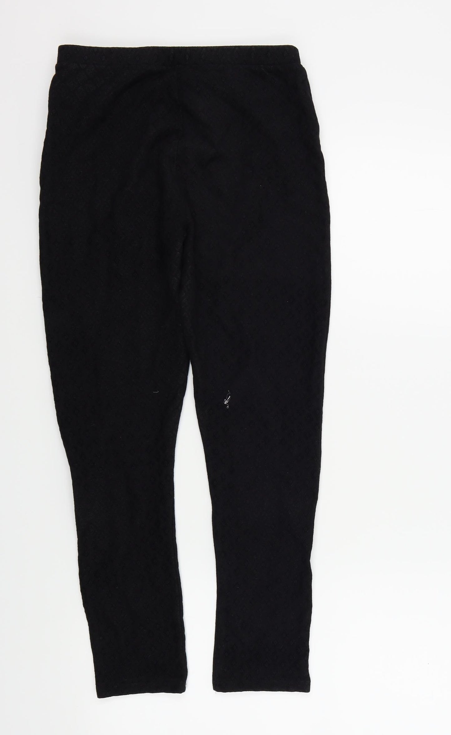 Topshop Womens Black Geometric  Trousers  Size 12 L24 in