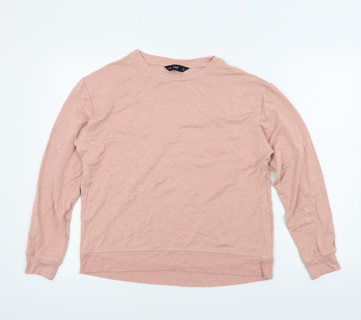 F&F Womens Pink   Pullover Jumper Size 8